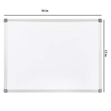 Load image into Gallery viewer, Welmors Office Magnetic White Board, Small Dry Erase Board 12'' x 16'', Aluminium Frame White Board with 4 Magnets, 1 Eraser. (12x16 inch)