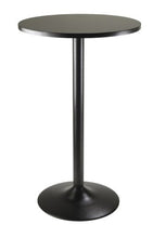 Load image into Gallery viewer, Winsome Obsidian Pub Table Round Black Mdf Top with Black Leg And Base - 23.7-Inch Top, 39.76-Inch Height
