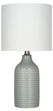 Load image into Gallery viewer, Amazon Brand – Stone & Beam Glazed Ceramic Table Lamp, 18"H, Gray