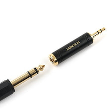 Load image into Gallery viewer, MOBOREST 3.5mm M to 6.35mm F Stereo Pure Copper Adapter, 1/8 Inch Plug Male to 1/4 Inch Jack Female Stereo Adapter, Can be Used for Conversion Headphone adapte, amp adapte, Black Fashion 2-Pack