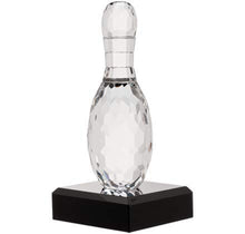 Load image into Gallery viewer, Crown Awards Crystal Bowling Trophies, 6 1/2" Mini Crystal Bowling Pin Pedestal Trophy, Great Bowling League Gifts Prime