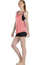 Load image into Gallery viewer, icyzone Workout Tank Tops Built in Bra - Women's Athletic Running Yoga Tops, Gym Shirts (L, Hot Pink)