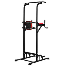 Load image into Gallery viewer, PUPZO Pull Up Bars Power Tower Workout Dip Stands Push-Up Station Strength Training Fitness Equipment for Home Gym (Red & Black)