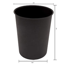 Load image into Gallery viewer, Kenney Storage Made Simple Plastic Waste Basket, Black