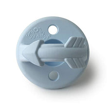 Load image into Gallery viewer, Itzy Ritzy Sweetie Soother Pacifier Set of 2- Silicone Newborn Pacifiers with Collapsible Handle & Two Air Holes for Added Safety; Set of 2 in Light Blue & Dark Blue, Ages Newborn & Up