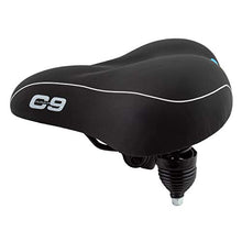 Load image into Gallery viewer, Sunlite Cloud-9 Bicycle Suspension Cruiser Saddle, Cruiser Gel, Tri-color Black