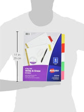 Load image into Gallery viewer, Avery 5-Tab Binder Dividers, Write & Erase Multicolor Big Tabs, 6 Sets (23076)