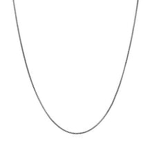 Load image into Gallery viewer, 14K Thin Solid White Gold 0.5mm Box Chain Necklace - 18 Inches