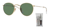 Load image into Gallery viewer, Ray Ban RB3447 ROUND METAL Sunglasses001 47M Arista/Crystal Green For Men For Women