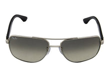 Load image into Gallery viewer, Ray-Ban Men's RB3483 Metal Square Sunglasses, Silver/Grey Gradient, 60 mm