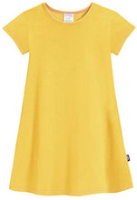 Load image into Gallery viewer, City Threads Little Girls' Cotton Short Sleeve Cover Up Dress for Sensitive Skin SPD Sensory Friendly, Yellow, 2T