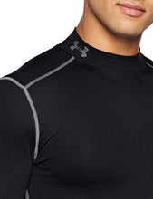Load image into Gallery viewer, Under Armour Men's ColdGear Armour Compression Mock Long-Sleeve T-Shirt , Black (001)/Steel , Medium