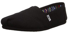 Load image into Gallery viewer, TOMS Women's Classic Alpargata Slip-On Shoe Black On Black Canvas 7 M