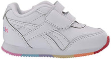 Load image into Gallery viewer, Reebok Baby-Girl's Royal Cljog 2 KC Sneaker, White/Radiant Red/Sunbaked Orange, 10 M US Infant