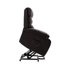 Load image into Gallery viewer, Homegear PU Leather Power Lift Electric Recliner Chair with Massage, Heat and Vibration with Remote Brown