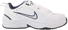 Load image into Gallery viewer, Nike Men's NIKE AIR MONARCH IV (4E) RUNNING SHOES -9.5; White / Metallic Silver-Midnight Navy