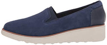 Load image into Gallery viewer, Clarks Women's Sharon Dolly Loafer, Dark Blue Suede, 8