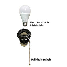 Load image into Gallery viewer, HomeFocus Shelf Floor Lamp with LED Bulb,Display Shelves Floor Lamp,Living Room Floor Lamp,Bedroom Floor Lamp,Natural Linen Shade,Walnut Brown