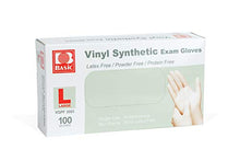 Load image into Gallery viewer, Basic Medical Clear Vinyl Exam Gloves - Latex-Free & Powder-Free - Large, VGPF3003 (Case of 1,000)