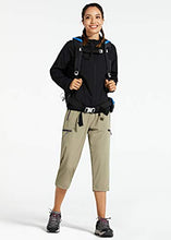 Load image into Gallery viewer, Libin Women's Quick Dry Hiking Capri Pants Lightweight Cargo Cropped Pants Water Resistant Outdoor Casual, Khaki XL