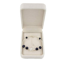 Load image into Gallery viewer, Silovecs Natural Semi-Precious Gemstones Bracelets - 8mm Blue Sandstone + Moonstone - Healing Crystal Stretch Beaded Bracelet - Couple Women's Stone Bracelet