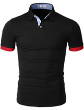 Load image into Gallery viewer, H2H Mens Casual Slim Fit Short Sleeve Collar Polo Shirts CHARCOALBLACK US S/Asia M (CMTTS261)