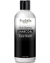 Load image into Gallery viewer, TruSkin Charcoal Face Wash, Anti Aging Facial Cleanser with Activated Coconut Charcoal, Reishi and Astragalus Root for Men and Women, 4 fl oz