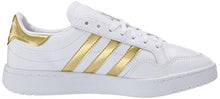 Load image into Gallery viewer, adidas Originals Women's Team Court Sneaker, FTWR White/Gold met./FTWR White, 11 M US