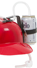 Load image into Gallery viewer, Beer & Soda Guzzler Helmet - Drinking Hat By EZ Drinker (Red)