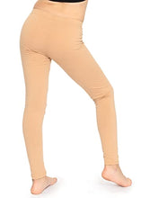 Load image into Gallery viewer, STRETCH IS COMFORT Girl's Cotton Footless Leggings Beige Large