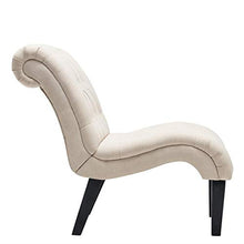 Load image into Gallery viewer, Yongqiang Upholstered Chair for Bedroom Living Room Chairs Accent Chair Lounge Chair with Wood Legs Cream Fabric