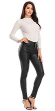 Load image into Gallery viewer, ECUPPER Women Black Faux Leather Stretch Sexy Pant Fleece Lined 29" Inseam-Regular 5XL-48