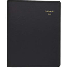 Load image into Gallery viewer, 2022 Weekly Appointment Book & Planner by AT-A-GLANCE, 7" x 8-3/4", Medium, Black (7095105)