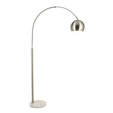 Load image into Gallery viewer, CO-Z Modern Arc Floor Lamp with 360° Rotatable Hanging Shade, Adjustable Nickel Standing Reading Light with Marble Base, Contemporary Arch Metal Pole Task Lamp for Living Room Couch Sofa, 73 Inch