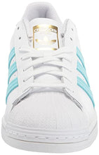 Load image into Gallery viewer, adidas Originals Men's Superstar Sneaker, Pulse Aqua/White/Gold Metallic, 12.5
