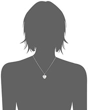 Load image into Gallery viewer, Sterling Silver Engraved Flowers Heart Locket Necklace, 18"