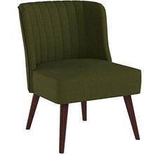 Load image into Gallery viewer, Novogratz Brittany Upholstered Accent, Green Linen Chair