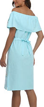Load image into Gallery viewer, YZXDORWJ Women Mexican Embroidered Dress Ruffle Collar Sleeveless (S, 623BBL)