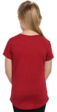 Load image into Gallery viewer, DC Comics Girls T-Shirt Wonder Woman Logo & Stars Print (Dark Red, Medium 7-8)