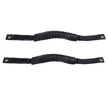 Load image into Gallery viewer, BESTAOO Roll Bar Grab Handles Paracord Grip Handle for Ford Bronco Accessories 2021 2022, 2 Pack (Black)