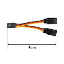 Load image into Gallery viewer, 5 Pcs JR/Futaba Style Servo 1 to 2 Y Harness Leads Splitter Cable Male to Female Extension Lead Wire for RC Models Airplane 7cm