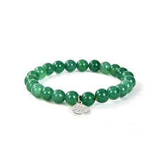 Load image into Gallery viewer, Green Aventurine Bracelet | Chakra Crystal Healing Gemstone Bracelet for Yoga Meditation| Semi Precious Handmade Indian Jade Jewelry for Men Women Unisex by Crystal Agate