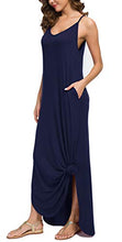 Load image into Gallery viewer, GRECERELLE Women's Summer Casual Loose Dress Spaghetti Strap Beach Cover Up Long Cami Polka Dot Casual Maxi Dresses with Pocket FP Multicolor Fireworks Large