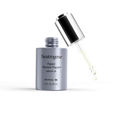 Load image into Gallery viewer, Neutrogena Rapid Wrinkle Repair Retinol Anti-Wrinkle Oil, Lightweight Anti-Wrinkle Face Serum to Fight Dark Spots, Deep Wrinkle Treatment, 0.3% Concentrated Retinol, 1.0 fl. oz