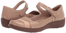 Load image into Gallery viewer, Clarks womens Cora Abby Mary Jane Flat, Sand Leather/Synthetic Combi, 9 Narrow US