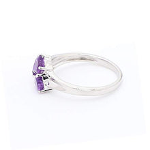 Load image into Gallery viewer, Jewerly Gifts 925 Sterling Silver Love Heart Ring for Women Girls Purple African Amethyst Birthstone Gemstone