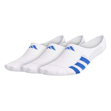 Load image into Gallery viewer, adidas Men's Superlite Stripe No Show Socks (3-Pair), White/ Light Onix/ Medium Lead, Large