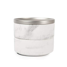 Load image into Gallery viewer, Umbra 299470-491 Tesora Jewelry Box, Two-Tier Resin Storage Container with Removable Lid, Marble/Nickel