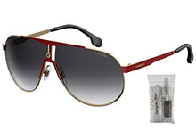 Load image into Gallery viewer, Carrera CA1005/S 0AU2/9O 66M Red Gold/Dark Grey Gradient Metal Aviator Sunglasses For Men For Women+ Free Designer iWear Care Kit