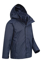 Load image into Gallery viewer, Mountain Warehouse Fell Kids 3 in 1 Jacket - Packaway Hood, Triclimate Coat Navy 2T-3T